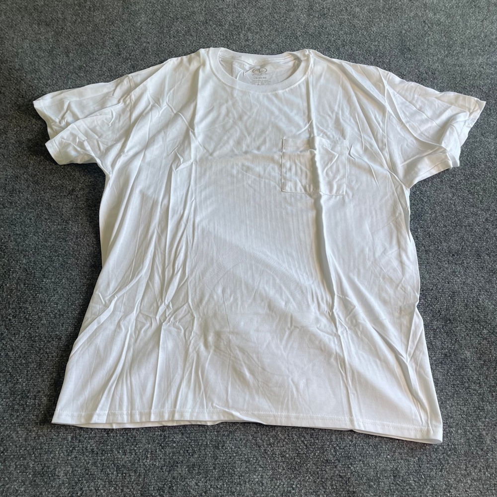Athletic Works Mens White‎ Short Sleeve Pocket T-Shirt Size Large 100% Cotton